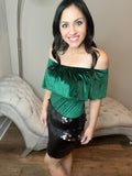Jess Lea Just A Crush Velvet Bodysuit