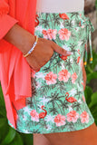 PREORDER - Jess Lea Palm Beach Flamingo Skort