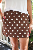 PREORDER - Jess Lea Chocolate Polka Dot Skort