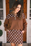 PREORDER - Jess Lea Chocolate Polka Dot Skort