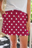 PREORDER - Jess Lea Burgundy Polka Dot Skort