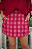 PREORDER - Jess Lea Cranberry Gingham Skort
