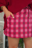 PREORDER - Jess Lea Cranberry Gingham Skort
