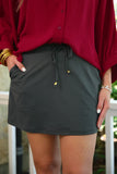 PREORDER - Jess Lea Solid Charcoal Skort
