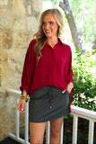 PREORDER - Jess Lea Solid Charcoal Skort
