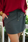 PREORDER - Jess Lea Solid Charcoal Skort