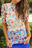 PREORDER - S-L Jess Lea Kora Short Sleeve Mesh Top - Amalfi Mood