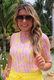 PREORDER - S-L Jess Lea Kora Short Sleeve Mesh Top - Pink Lemonade