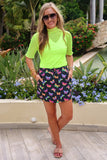 PREORDER - S-L Jess Lea Kora Short Sleeve Mesh Top - Neon Lime
