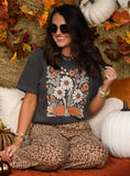 PREORDER - Fall Florals & Pumpkins Graphic Tee in Youth & Adult