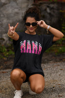 PREORDER - Mama Checkered Flames Graphic Tee