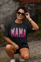 PREORDER - Mama Checkered Flames Graphic Tee