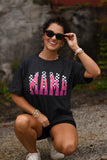 PREORDER - Mama Checkered Flames Graphic Tee