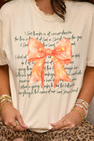 PREORDER - Thanksgiving Bible Verse Bow Graphic Tee