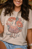 PREORDER - Thankful Floral Turkey Adult Graphic Tee