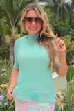 PREORDER - S-2X Jess Lea Kora Short Sleeve Mesh Top - Mint