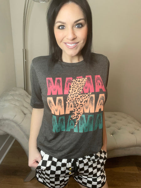 Mama Leopard Bolt Tee