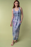 L XL White Birch Tie Dye Dress With Built-In Bra