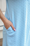 PREORDER - Jess Lea Ezra Textured Zipper Dress - Light Blue