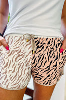 S-L Jess Lea Stay Wild Tiger Drawstring Everyday Shorts