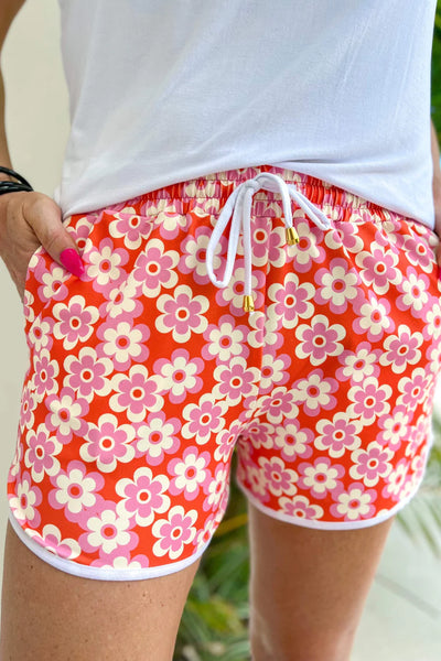 M Jess Lea Far Out Floral Drawstring Everyday Shorts
