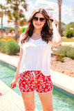 PREORDER - Large Only - Jess Lea Rebel Floral Drawstring Everyday Shorts