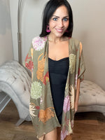 Floral Summer Festival Motif Kimono