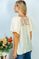🔥HALF OFF SALE🔥Intricate Lace Design With Puff Sleeves