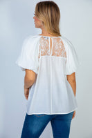 🔥HALF OFF SALE🔥Intricate Lace Design With Puff Sleeves