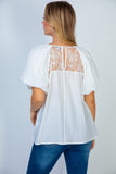 🔥HALF OFF SALE🔥Intricate Lace Design With Puff Sleeves