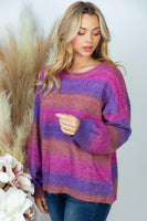 S XL Bright Color Stripes Sweater