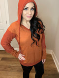 S-3X Long Sleeve Ribbed Drawstring Hoodie