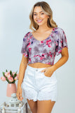 S XL Date Night Ready Floral Crop