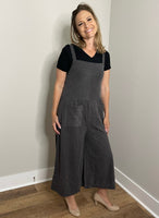 M “The Jan”, Charcoal Wide Leg Romper