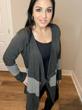 XXXL Long Sleeve Asymmetrical Open Cardigan