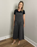 M “The Jan”, Charcoal Wide Leg Romper