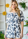 XL Only - The Denise - Cow Print Button Detail