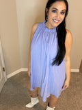 S XL Sleeveless Solid Woven Flowy Dress