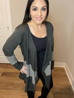 XXXL Long Sleeve Asymmetrical Open Cardigan