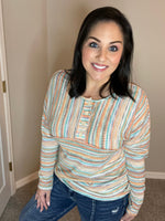 XXL XXXL - Dolman Of Colors Striped Knit Top