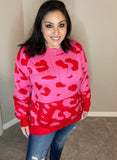 XL - Gina Leopard Oversized Sweater