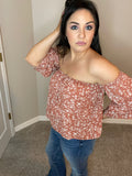 Small - Ditzy Floral Off The Shoulder Top