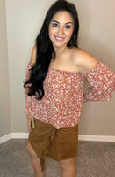 Small - Ditzy Floral Off The Shoulder Top