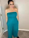 Small 2X Only - Jade Tube Solid Jumpsuit