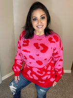 XL - Gina Leopard Oversized Sweater