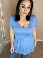 Small Only - Indigo Blue Babydoll Top