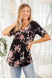 Small Only - Flattering Babydoll Cut Criss Cross Lightweight Tee