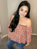 Small - Ditzy Floral Off The Shoulder Top