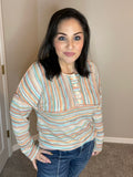 XXL XXXL - Dolman Of Colors Striped Knit Top