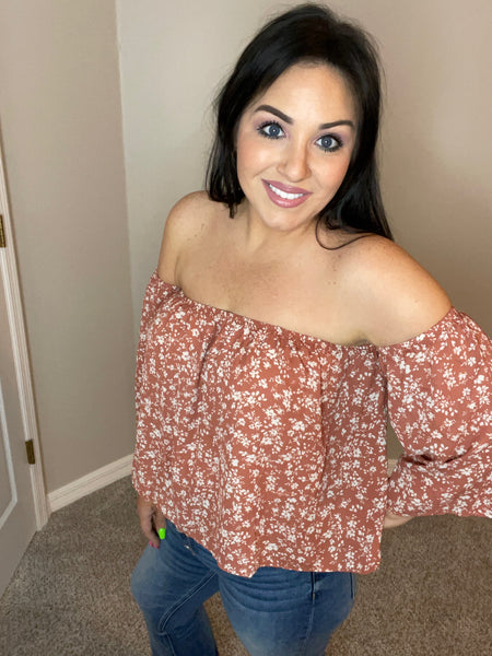 Small - Ditzy Floral Off The Shoulder Top